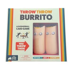 Throw Throw Burrito Dodgeball Card Game, 2-6 Players, Ages 7+ Party Games